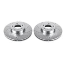 PowerStop Evolution Drilled Slotted Rotors Pair Front For BMW X5
