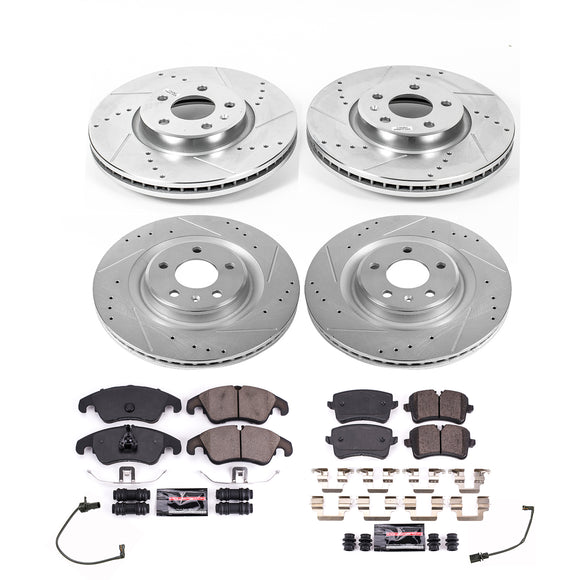 PowerStop Z23 Daily Driver Carbon-Fiber Ceramic Brake Pad and Drilled & Slotted