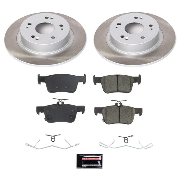 PowerStop Semi-Coated Rotor and Low-Dust Ceramic Brake Pad Kit