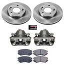 PowerStop OE Stock Replacement Low-Dust Ceramic Brake Pad, Rotor and Caliper Kit
