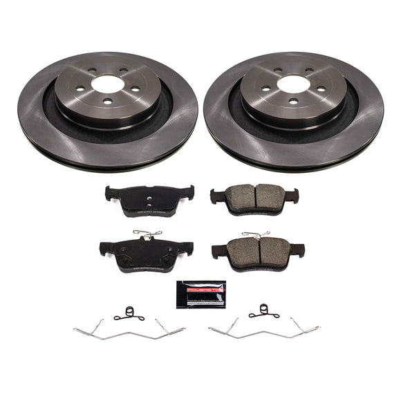 PowerStop OE Stock Replacement Low-Dust Ceramic Brake Pad and Rotor Kit