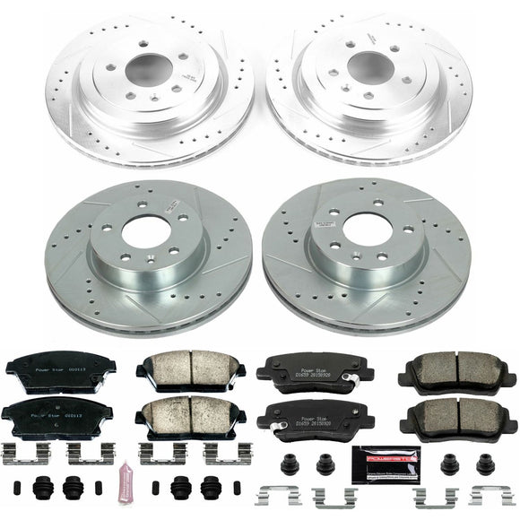 PowerStop Z23 Daily Driver Carbon-Fiber Ceramic Brake Pad and Drilled & Slotted