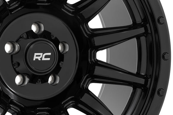 20x9 Rough Country 90 Series Gloss Black 6x5.5 ET0 Wheel Rim 