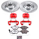 PowerStop Z26 Street Performance Ceramic Brake Pad, Drilled Slotted Rotor, and C
