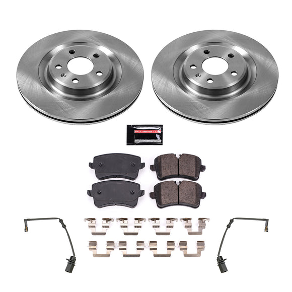 PowerStop OE Stock Replacement Low-Dust Ceramic Brake Pad and Rotor Kit