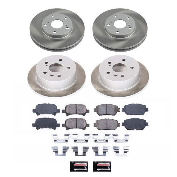 PowerStop Semi-Coated Rotor and Low-Dust Ceramic Brake Pad Kit