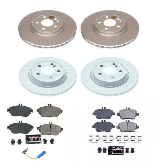 PowerStop Genuine Geomet Coated Rotor and Carbon-Fiber Ceramic Brake Pad Kit