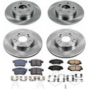 PowerStop OE Stock Replacement Low-Dust Ceramic Brake Pad and Rotor Kit