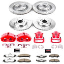 PowerStop Z26 Street Performance Ceramic Brake Pad, Drilled Slotted Rotor, and C