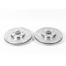 PowerStop Evolution Drilled Slotted Rotors Pair Front For Hyundai Santa Fe