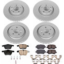 PowerStop Genuine Geomet Coated Rotor and Carbon-Fiber Ceramic Brake Pad Kit