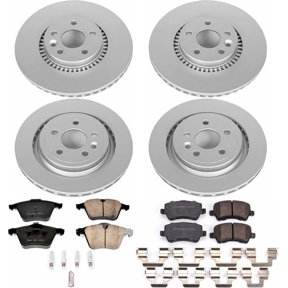 PowerStop Genuine Geomet Coated Rotor and Carbon-Fiber Ceramic Brake Pad Kit