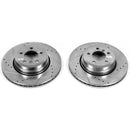 PowerStop Evolution Drilled Slotted Rotors Pair Rear For BMW 760i