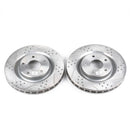 PowerStop Evolution Drilled Slotted Rotors Pair Front For Cadillac XLR