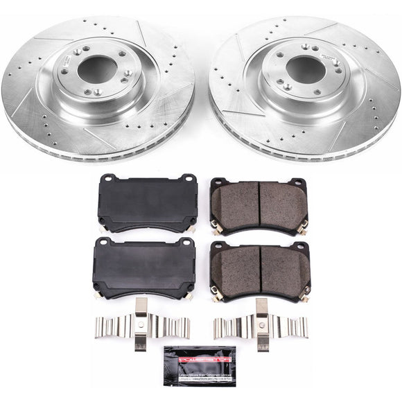 PowerStop Z23 Daily Driver Carbon-Fiber Ceramic Brake Pad and Drilled & Slotted
