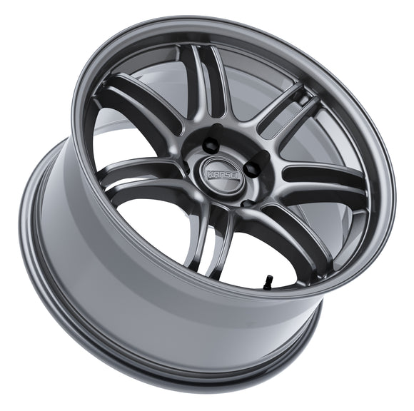 18x9.5 Kansei K17G Seven Gloss Gunmetal 5x114.3 ET35 CB73.1 Wheel