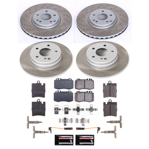 PowerStop Semi-Coated Rotor and Low-Dust Ceramic Brake Pad Kit
