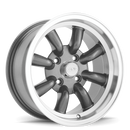 15x7 Konig Rewind Graphite/Machined Lip 4x100 ET40 Wheel Rim-4
