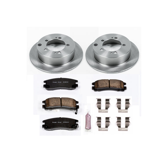 PowerStop OE Stock Replacement Low-Dust Ceramic Brake Pad and Rotor Kit