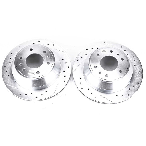 PowerStop Evolution Drilled Slotted Rotors Pair Rear For Oldsmobile Bravada