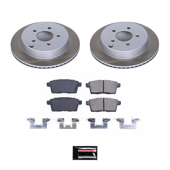 PowerStop Semi-Coated Rotor and Low-Dust Ceramic Brake Pad Kit