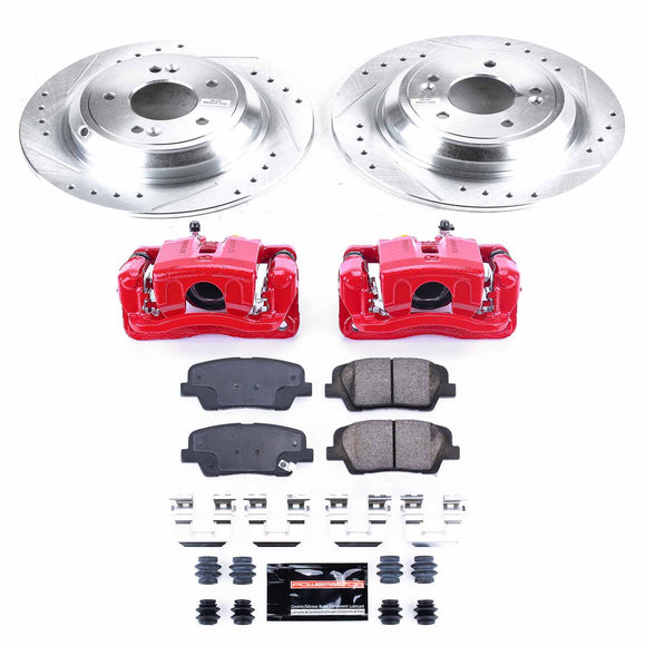PowerStop Z23 Daily Driver Carbon-Fiber Ceramic Pads Drilled & Slotted Rotor & C