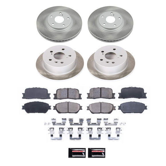 PowerStop Semi-Coated Rotor and Low-Dust Ceramic Brake Pad Kit