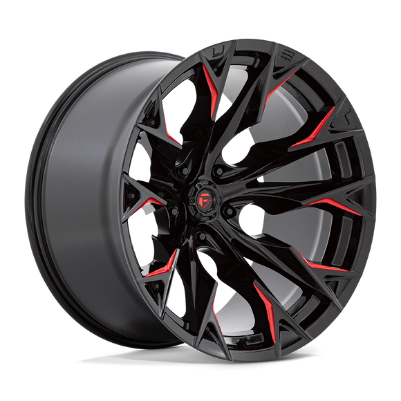 22x12 Fuel Off-Road D823 Flame Gloss Black Milled Candy Red 5x127 ET-44 Wheel