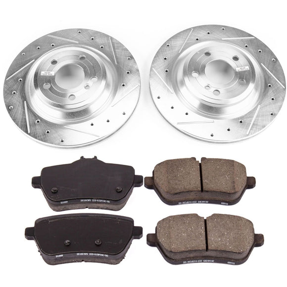 PowerStop Z23 Daily Driver Carbon-Fiber Ceramic Brake Pad and Drilled & Slotted