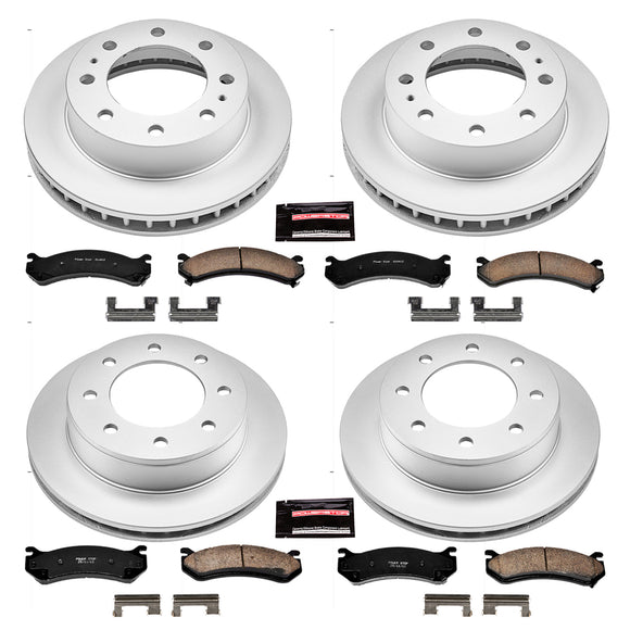 PowerStop Genuine Geomet Coated Rotor and Low-Dust Ceramic Brake Pad Kit