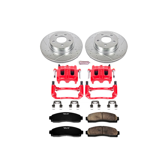 PowerStop Z23 Daily Driver Carbon-Fiber Ceramic Pads Drilled & Slotted Rotor & C