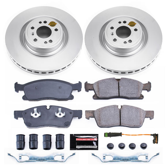 PowerStop Genuine Geomet Coated Rotor and Carbon-Fiber Ceramic Brake Pad Kit