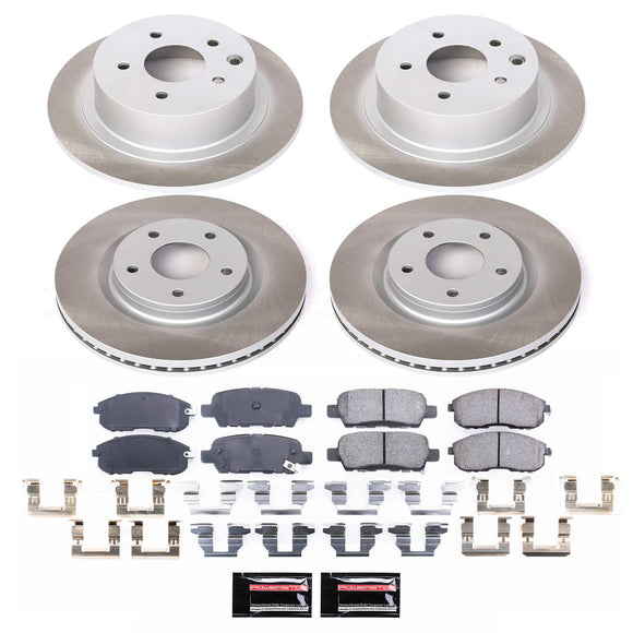 PowerStop Semi-Coated Rotor and Low-Dust Ceramic Brake Pad Kit