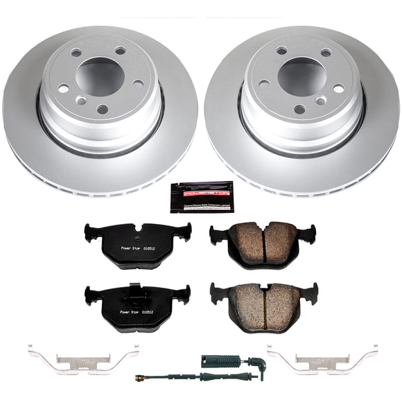 PowerStop Genuine Geomet Coated Rotor and Carbon-Fiber Ceramic Brake Pad Kit
