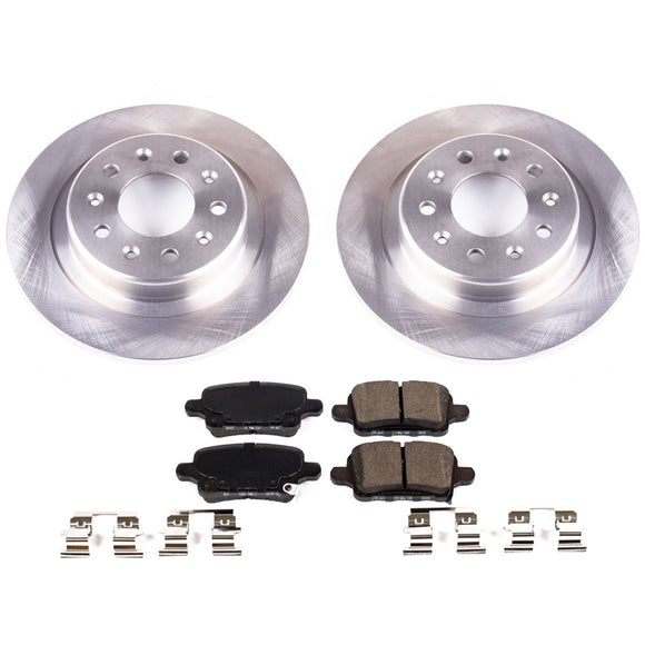 PowerStop OE Stock Replacement Low-Dust Ceramic Brake Pad and Rotor Kit