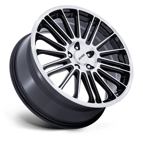 17x8 Petrol PE001 P1D Gloss Black With Machined Face 5x120 ET35 CB74.1 Wheel Rim