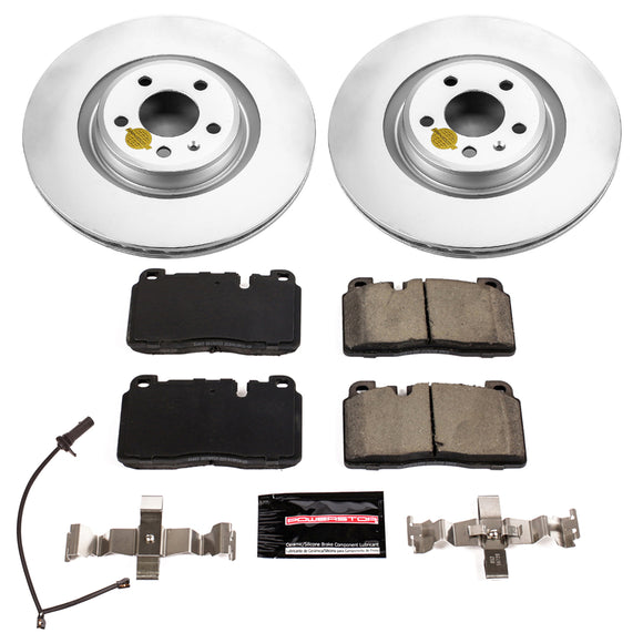 PowerStop Genuine Geomet Coated Rotor and Carbon-Fiber Ceramic Brake Pad Kit