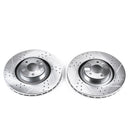 PowerStop Evolution Drilled Slotted Rotors Pair Front For Audi A6 Quattro