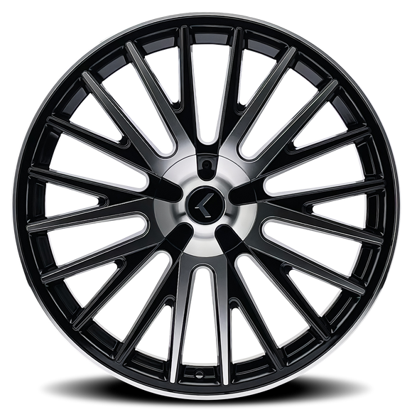 22x8.5 Kraze Double Down Gloss Black Machined 5x114.3 ET38 CB73 Wheel Rim