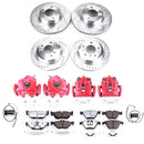 PowerStop Z26 Street Performance Ceramic Brake Pad, Drilled Slotted Rotor, and C