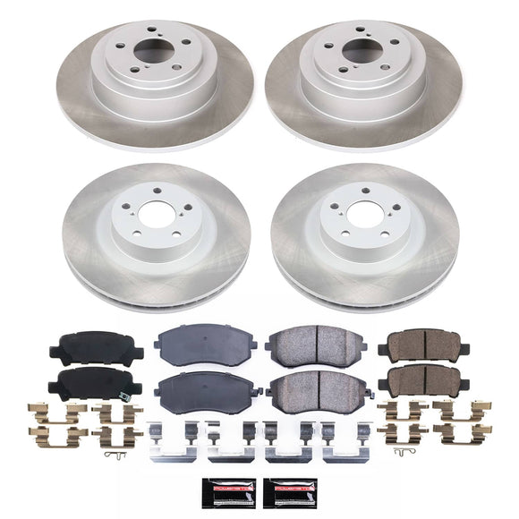 PowerStop Semi-Coated Rotor and Low-Dust Ceramic Brake Pad Kit