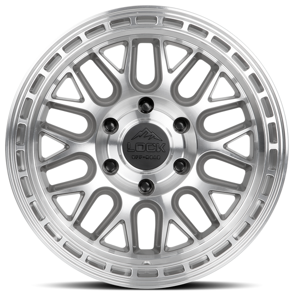 17x9 Lock Off-Road Onyx Maching With Clear Coat 5x127 ET-12 Wheel Rim