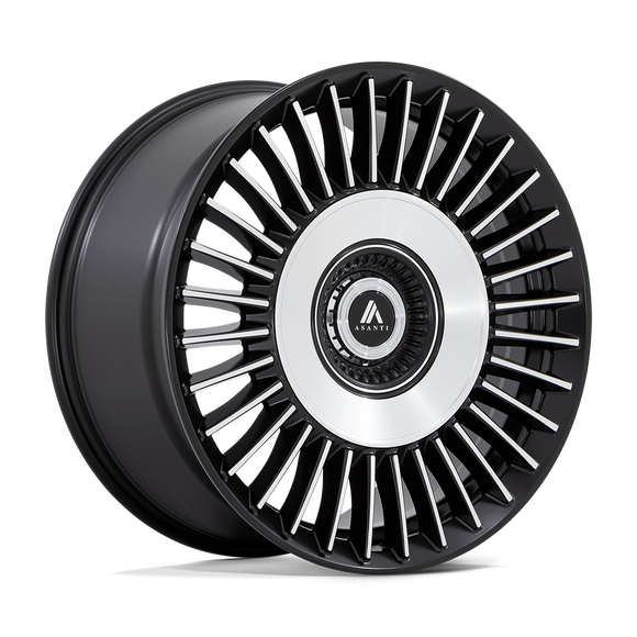 22X10.5 Asanti Black ABL-40 Tiara Black 5X115 5X120 ET18 Wheel Rim