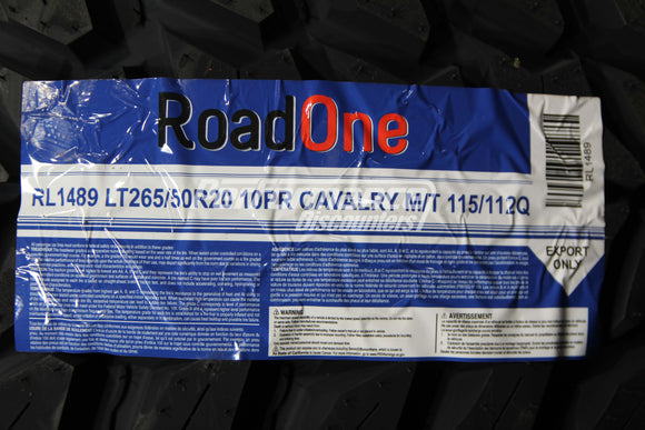 265/50R20 RoadOne Cavalry MT 115Q BSW E/10 265 50 20 2655020