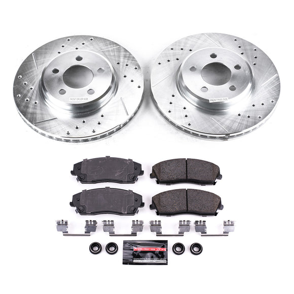 PowerStop Z23 Daily Driver Carbon-Fiber Ceramic Brake Pad and Drilled & Slotted
