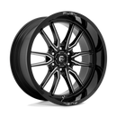 22x10 Fuel Off-Road D761 Clash Gloss Black Milled 6x135 ET-18 CB87.1 Wheel Rim