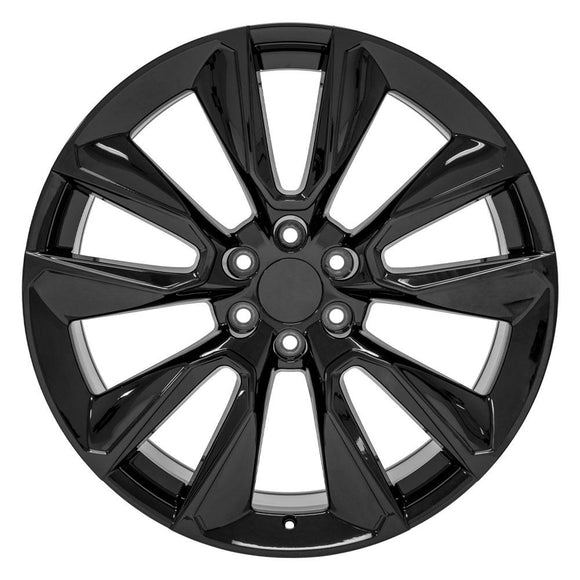 24" Replica Wheel CV32 Fits Chevrolet Silverado 1500 24x10 Black Wheel