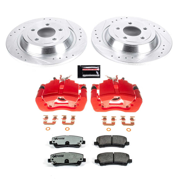 PowerStop Z26 Street Performance Ceramic Brake Pad, Drilled Slotted Rotor, and C