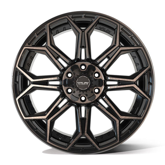 4Play Gen3 4P83 22x9 Black Brushed Face Tinted Wheel 6x139.7 ET12 CB106.1