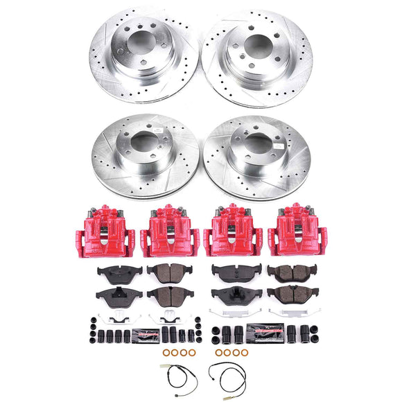 PowerStop Z23 Daily Driver Carbon-Fiber Ceramic Pads Drilled & Slotted Rotor & C